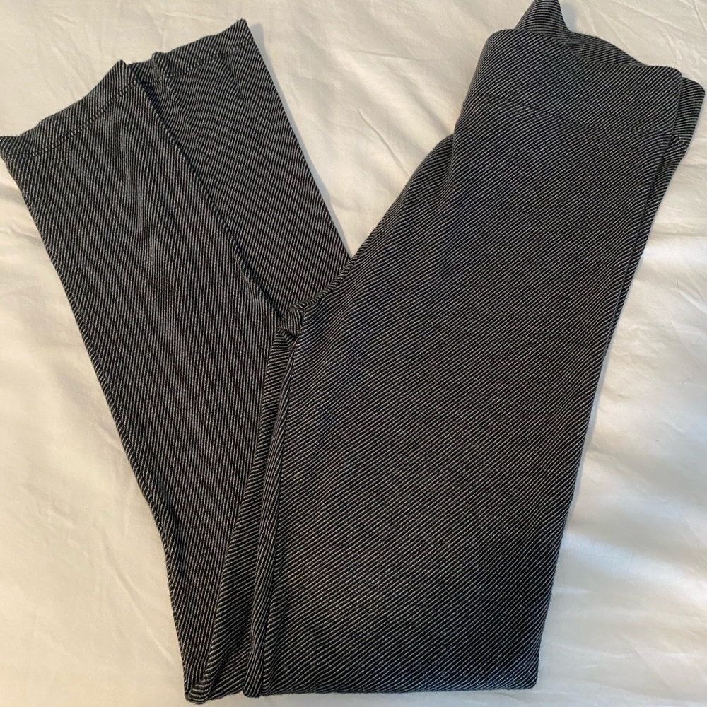 Lou & Grey black and grey striped leggings